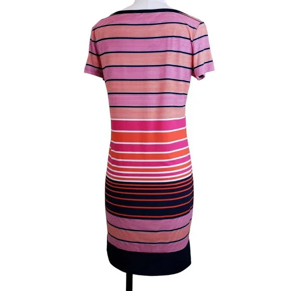 Michael Kors Stripe Shift Dress Short Sleeves, Medium EUC - Picture 3 of 7